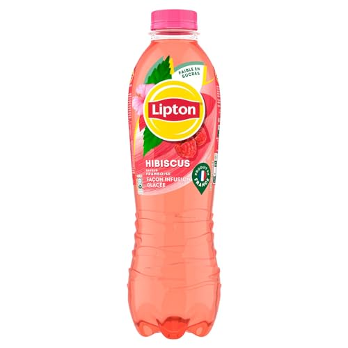 Thé Glacé Lipton Infusion Hibiscus Framboise Naturellement Sucré 6 x 1,25L Pack Thé Glacé Original