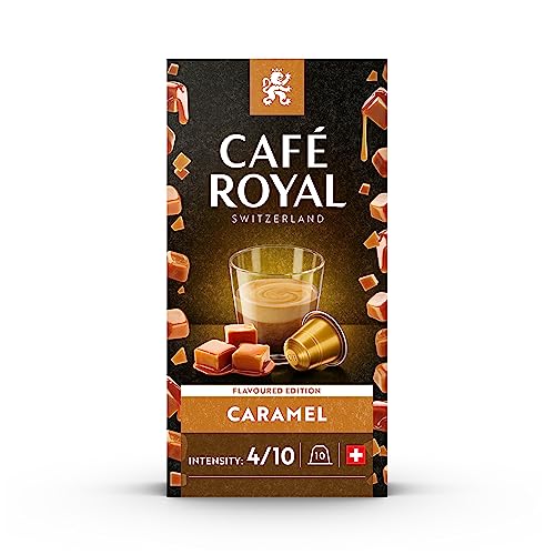  Café Royal Caramel Flavoured Nespresso Capsules pour Caféier - Intensité Mild - Aluminium UTZ Certifié