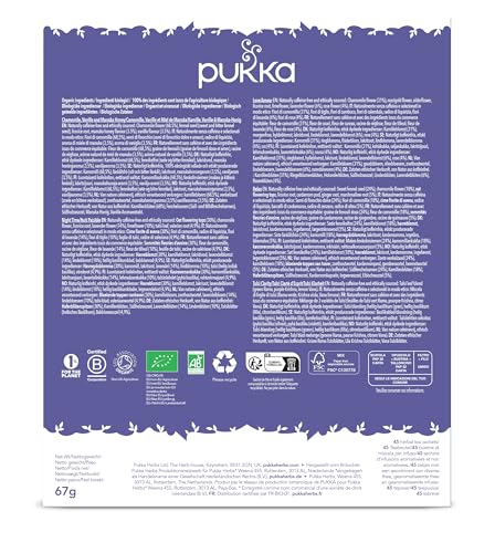 Pukka Coffret Relax pour Homme et Femme, Assortiment de 5 Tisanes Relaxe, 100% Bio et Équitable, 45 Sachets EU Organic S
