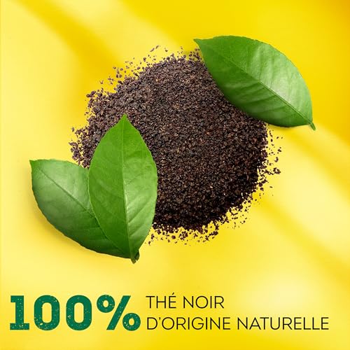 Lipton Thé Noir Yellow Label 100 Sachets Certifié Rainforest Alliance pour Café Ou Bureau, Thé Noir Bio Écologique, Pack