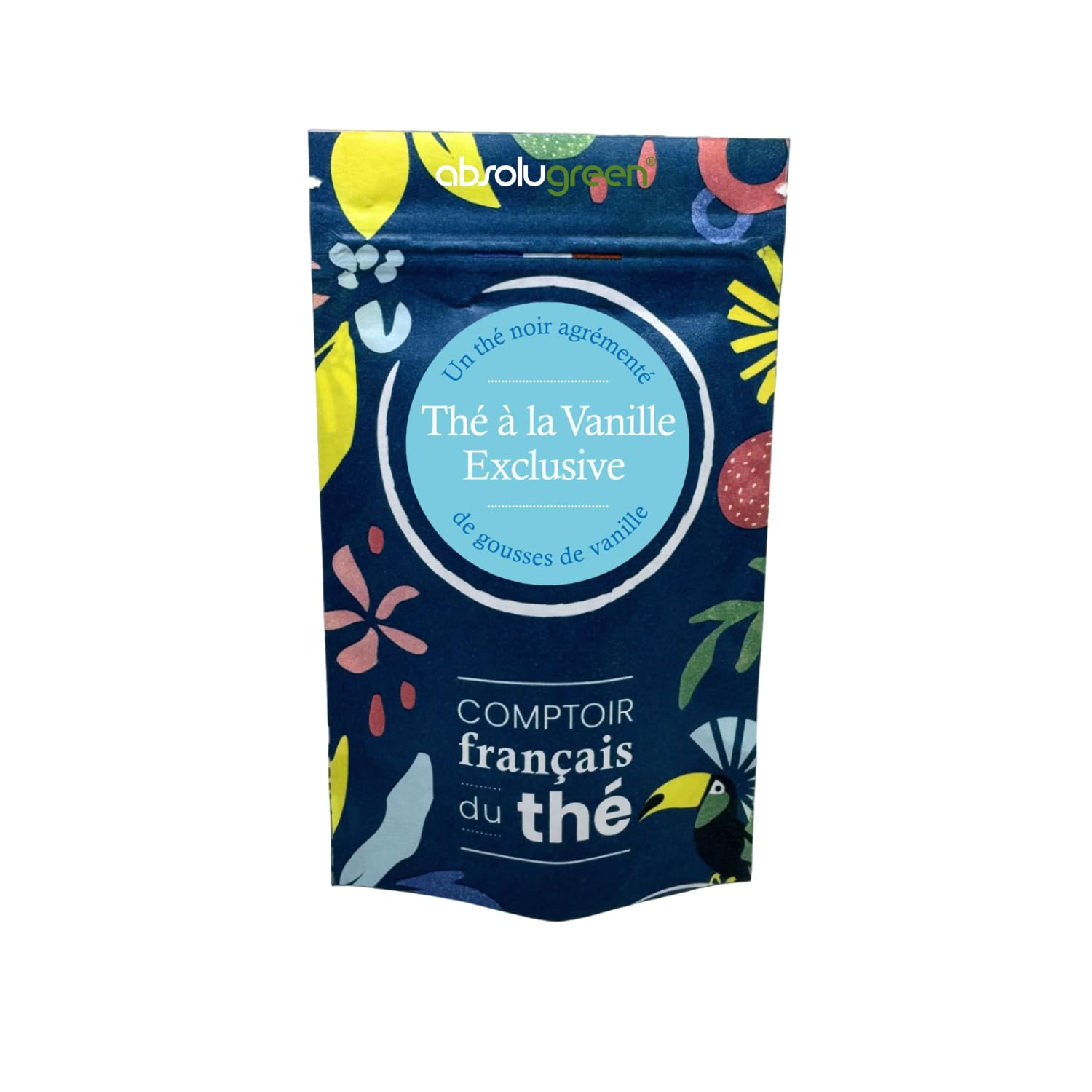 Thé Noir Vanille Comptoir Français du Thé Gourmand et Envoûtant en Vrac - Idéal pour Petit-Déjeuner ou Pause Déjeuner - 