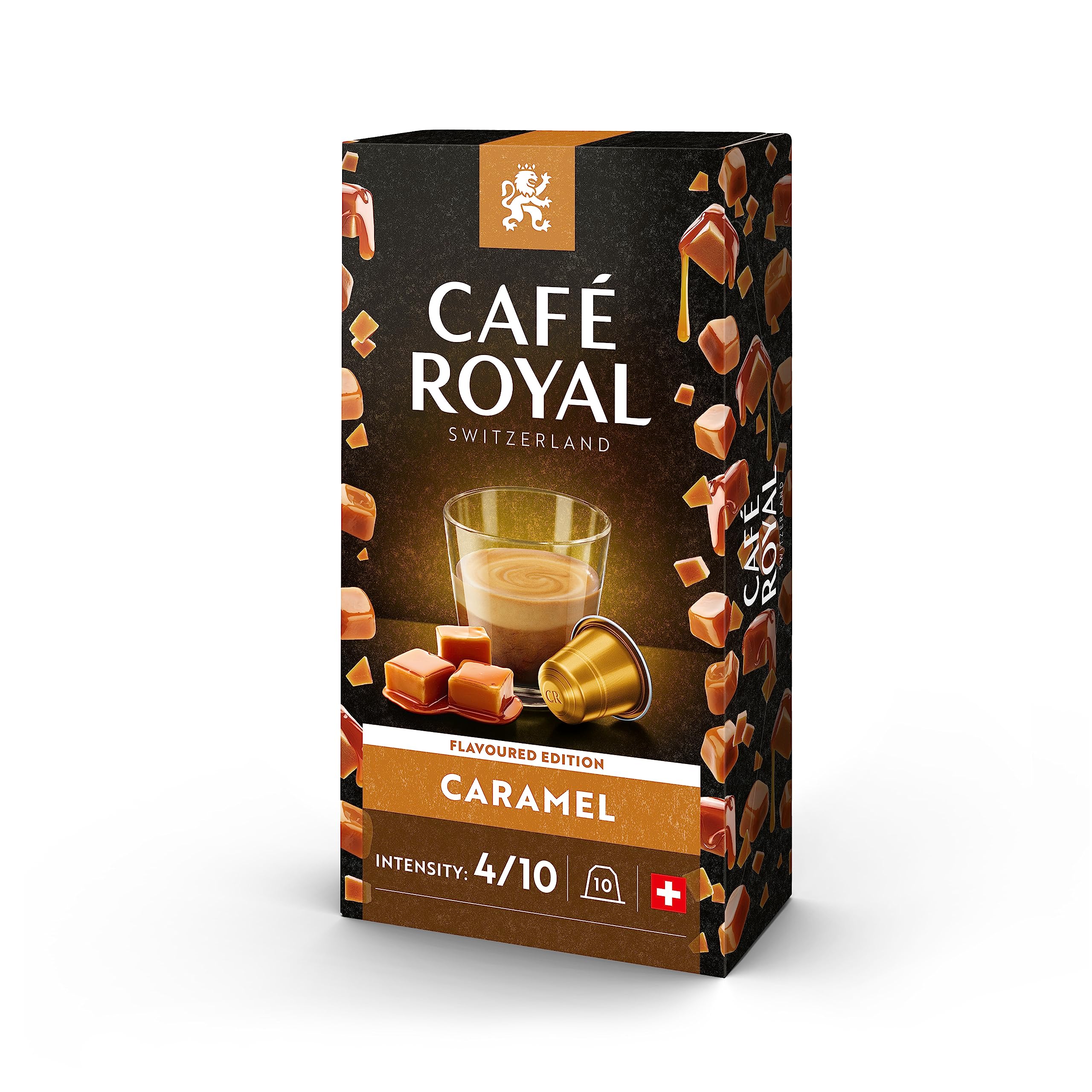  Café Royal Caramel Flavoured Nespresso Capsules pour Caféier - Intensité Mild - Aluminium UTZ Certifié